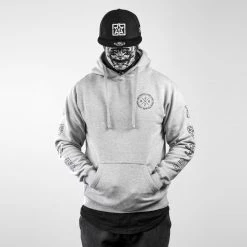 Ride Rich The Motto Pullover Hoodie {Heather Grey}