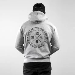Ride Rich The Motto Pullover Hoodie {Heather Grey}