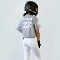 Ride Rich Women's Tops Mad Official Crop Tee {Heather Grey}