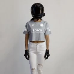 Ride Rich Women's Tops Mad Official Crop Tee {Heather Grey}