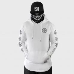 Ride Rich Premium Collection The Motto Scoop Pullover Hoodie {White}