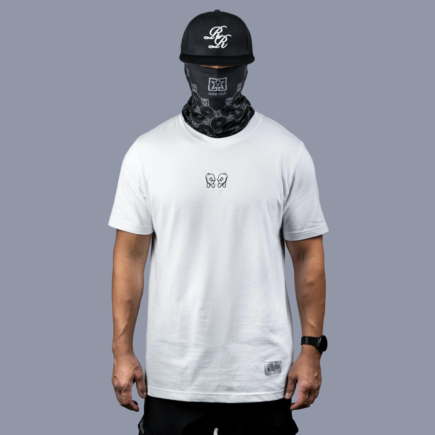 Ride Rich Rep Life On Two Embroidered Tee {White} 3 Ride Rich Rep Life On Two Embroidered Tee {White}