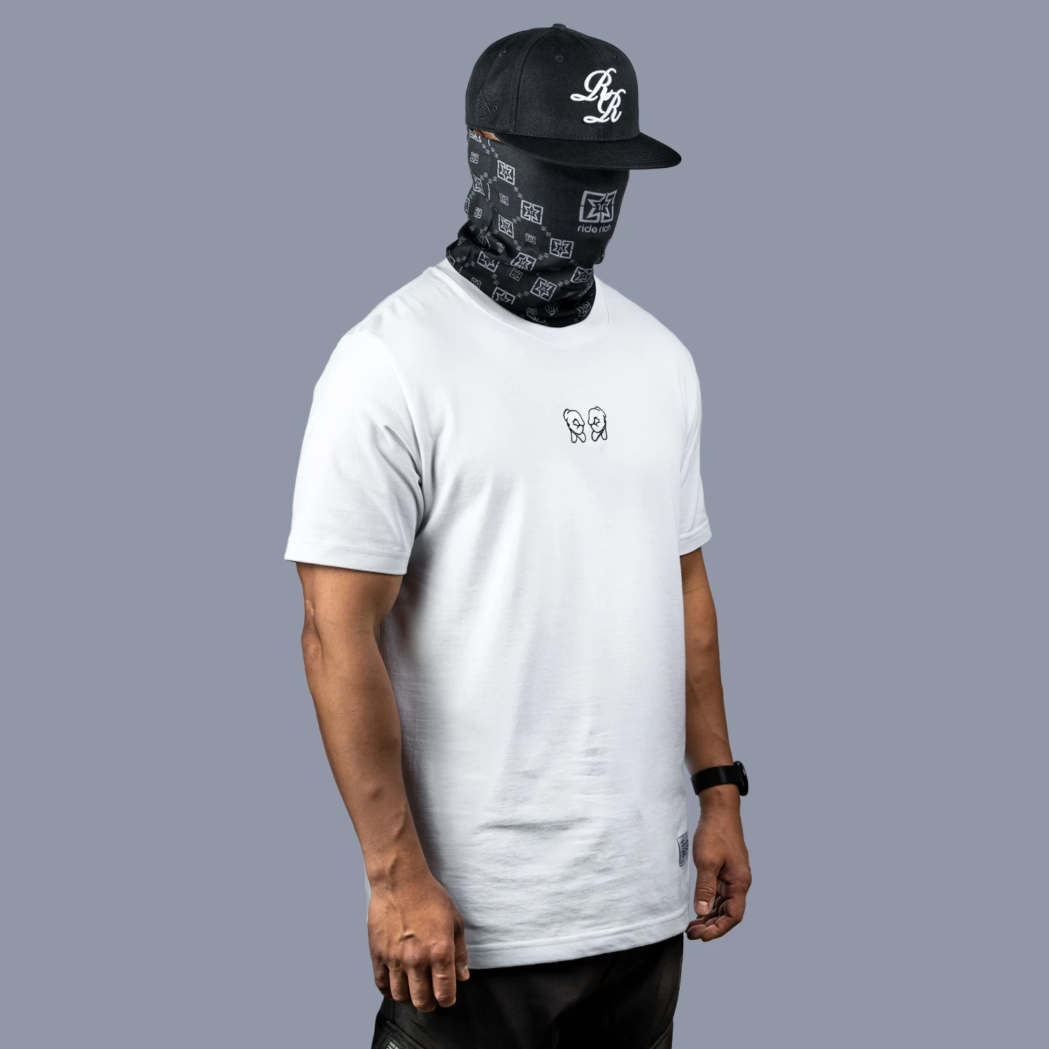 Ride Rich Rep Life On Two Embroidered Tee {White} 5 Ride Rich Rep Life On Two Embroidered Tee {White}