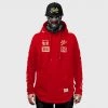 Ride Rich Branded V2 Scoop Pullover Hoodie {Gold On Red}