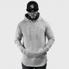 Ride Rich Rep Life On Two {Outline} Scoop Pullover Hoodie {White On Heather Grey} Premium Collection