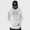 Ride Rich Rep Life On Two {Outline} Scoop Pullover Hoodie {White}
