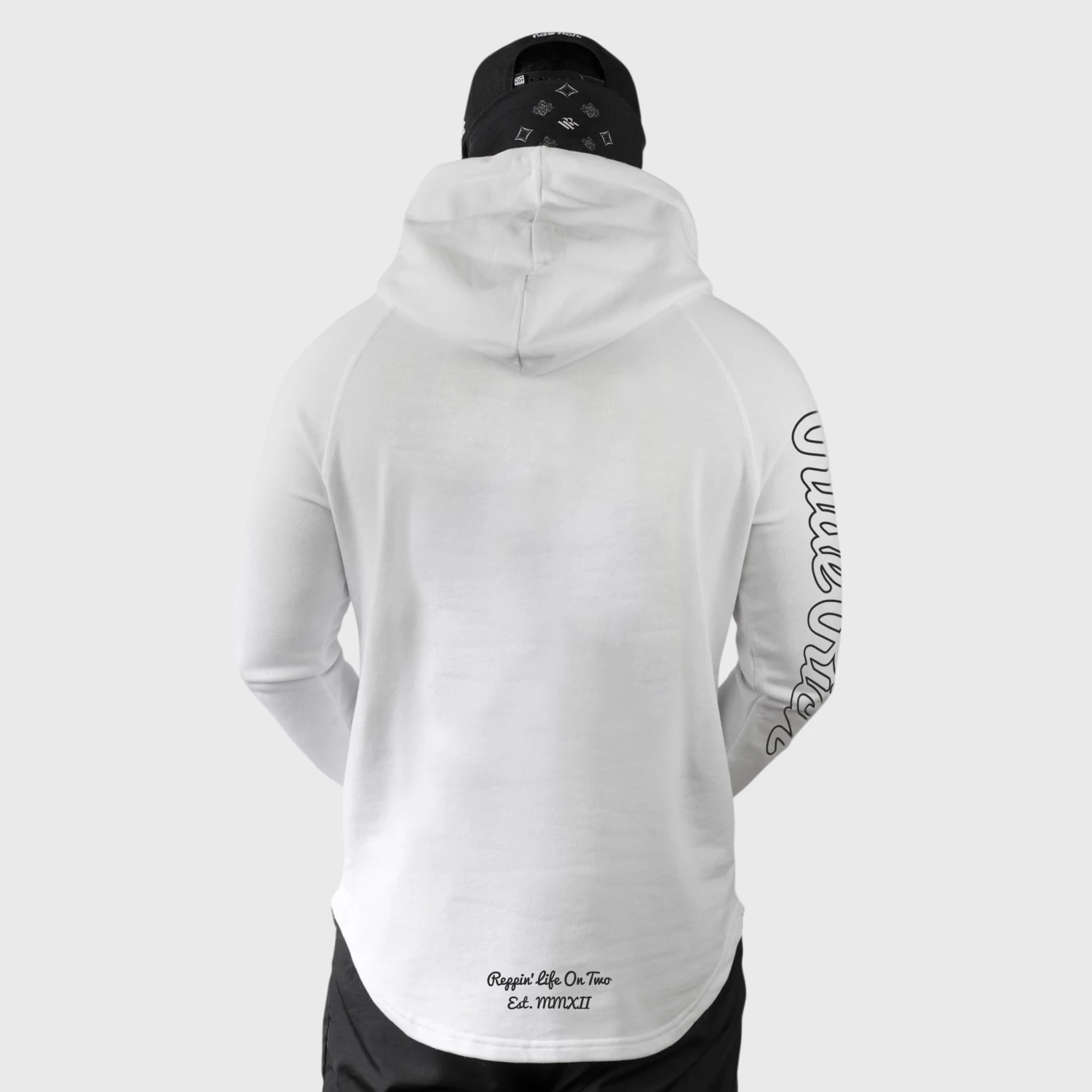 Ride Rich Rep Life On Two {Outline} Scoop Pullover Hoodie {White} 4 Ride Rich Rep Life On Two {Outline} Scoop Pullover Hoodie {White}