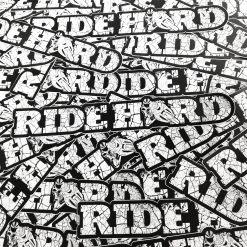 Ride Rich Ride Hard Cracked Concrete Vinyl Sticker {Strip} Vinyl Decals & Stickers