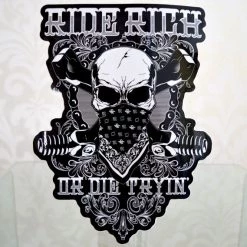 Ride Rich Or Die Tryin' Vinyl Sticker {Large} Vinyl Decals & Stickers