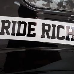 Vinyl Decals & Stickers Ride Rich Block Vinyl Decal