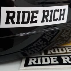 Vinyl Decals & Stickers Ride Rich Block Vinyl Decal