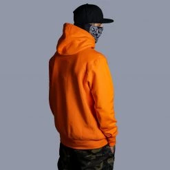 Ride Rich RR Squad Embroidered Pullover Hoodie {Orange} New Arrivals