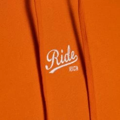 Ride Rich RR Squad Embroidered Pullover Hoodie {Orange} New Arrivals