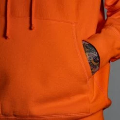 Ride Rich RR Squad Embroidered Pullover Hoodie {Orange} New Arrivals