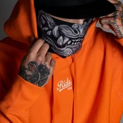Ride Rich RR Squad Embroidered Pullover Hoodie {Orange} New Arrivals