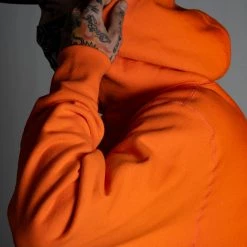 Ride Rich RR Squad Embroidered Pullover Hoodie {Orange} New Arrivals