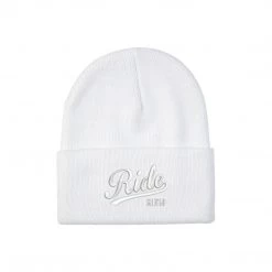 Ride Rich RR Squad Knit Beanie {White}