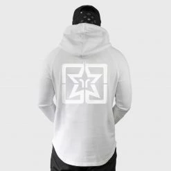 Ride Rich RR Squad Scoop Pullover Hoodie {White On White} Premium Collection