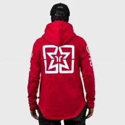 Ride Rich Premium Collection RR Squad Scoop Pullover Hoodie {Red}