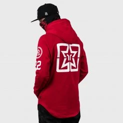 Ride Rich Premium Collection RR Squad Scoop Pullover Hoodie {Red}