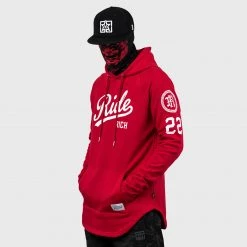Ride Rich Premium Collection RR Squad Scoop Pullover Hoodie {Red}