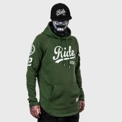 Ride Rich RR Squad Scoop Pullover Hoodie {Military Green} Premium Collection