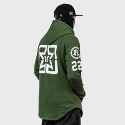 Ride Rich RR Squad Scoop Pullover Hoodie {Military Green} Premium Collection