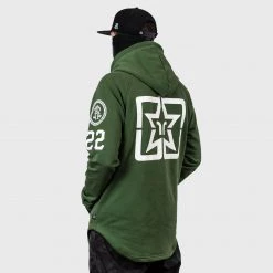 Ride Rich RR Squad Scoop Pullover Hoodie {Military Green} Premium Collection