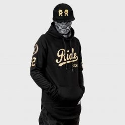 Ride Rich RR Squad Scoop Pullover Hoodie {Gold On Black}