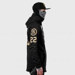 Ride Rich RR Squad Scoop Pullover Hoodie {Gold On Black}