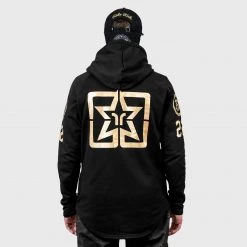 Ride Rich RR Squad Scoop Pullover Hoodie {Gold On Black}