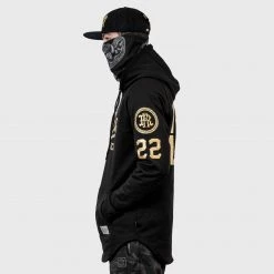 Ride Rich RR Squad Scoop Pullover Hoodie {Gold On Black}
