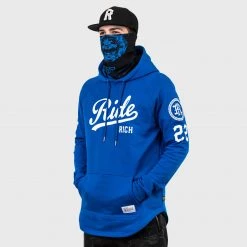 Ride Rich Premium Collection RR Squad Scoop Pullover Hoodie {Blue}