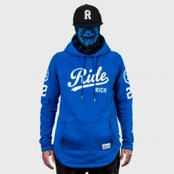 Ride Rich Premium Collection RR Squad Scoop Pullover Hoodie {Blue}