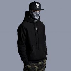 Ride Rich Emblem Embroidered Pullover Hoodie {Black}