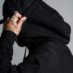 Ride Rich Emblem Embroidered Pullover Hoodie {Black}