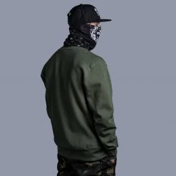 Ride Rich RR Tag Embroidered Box Crew Neck Sweatshirt {Military Green} New Arrivals 9 Ride Rich RR Tag Embroidered Box Crew Neck Sweatshirt {Military Green} New Arrivals