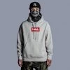 Ride Rich RR Tag Embroidered Box Pullover Hoodie {Heather Grey} New Arrivals