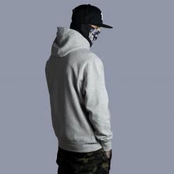 Ride Rich Rep Life On Two Embroidered Pullover Hoodie {Heather Grey} New Arrivals