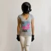Ride Rich Women's Tops Boys Like V-Neck Tee {Heather Grey}