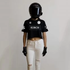 Ride Rich Mad Official Crop Tee {Black} Women's Tops