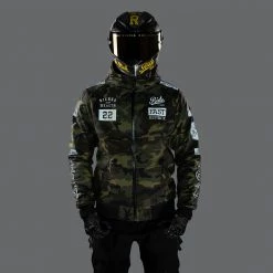 Ride Rich Regency™ Armoured Softshell Hooded Jacket {RR GP/Woodland Camo} New Arrivals