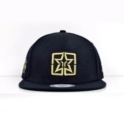 Ride Rich Emblem Snapback/Strapback {Gold On Black} Accessories