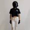 Ride Rich Women's Tops RR Filigree & Chains Crop Tee {Black}
