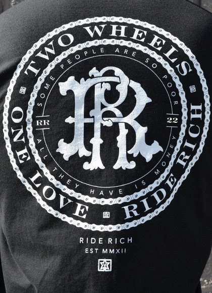 Ride Rich Clothing RR Filigree & Chains Tee {Black} 8 Ride Rich Clothing RR Filigree & Chains Tee {Black}