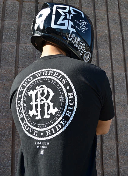 Ride Rich Clothing RR Filigree & Chains Tee {Black} 7 Ride Rich Clothing RR Filigree & Chains Tee {Black}