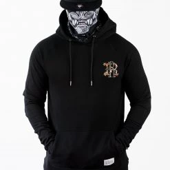 Ride Rich RR Filigree & Flowers Scoop Pullover Hoodie {Black} Premium Collection