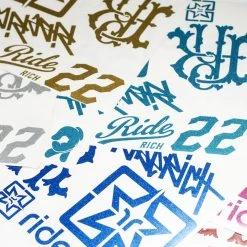 Ride Rich Helmet Glitter Vinyl Decal Kit Vinyl Decals & Stickers
