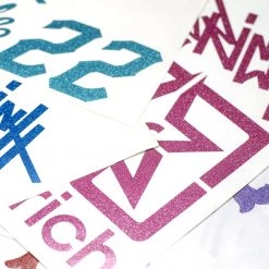 Ride Rich Helmet Glitter Vinyl Decal Kit Vinyl Decals & Stickers