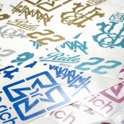 Ride Rich Helmet Glitter Vinyl Decal Kit Vinyl Decals & Stickers